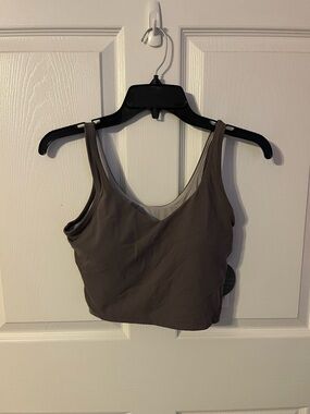 Everyday Grey V-Neck Cropped Tank Top